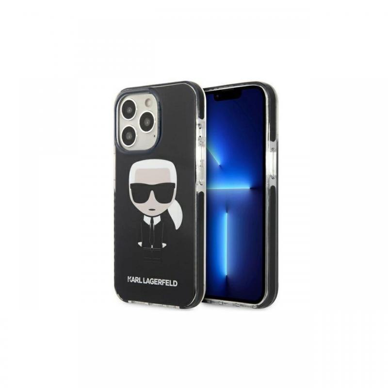 Husa iPhone 13 Pro Karl Lagerfeld Full Body Ikonik Negru