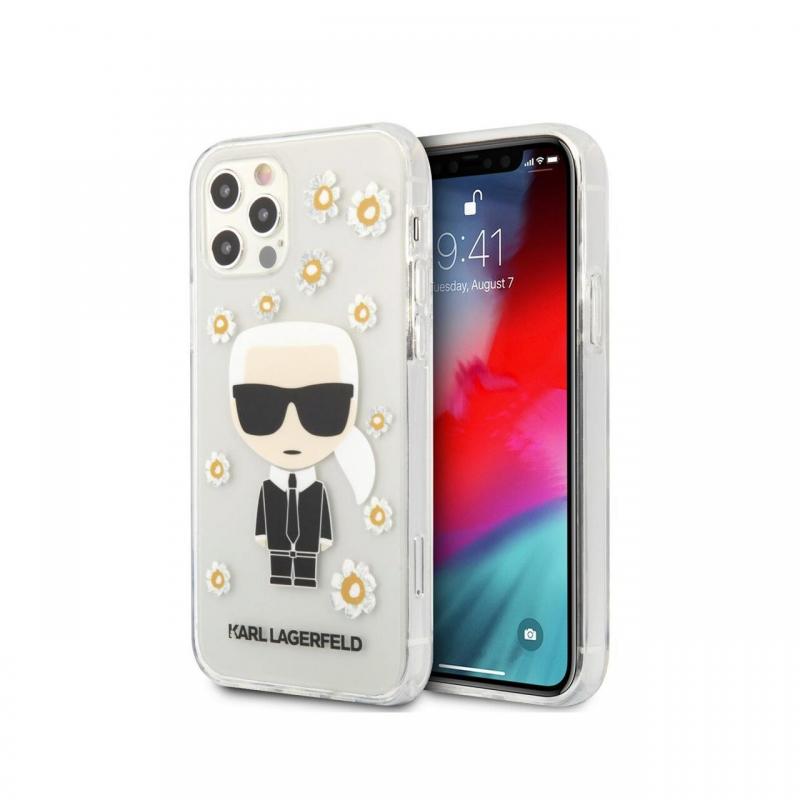 Husa iPhone 12 / 12 Pro Karl Lagerfeld Ikonik Flower Transparent