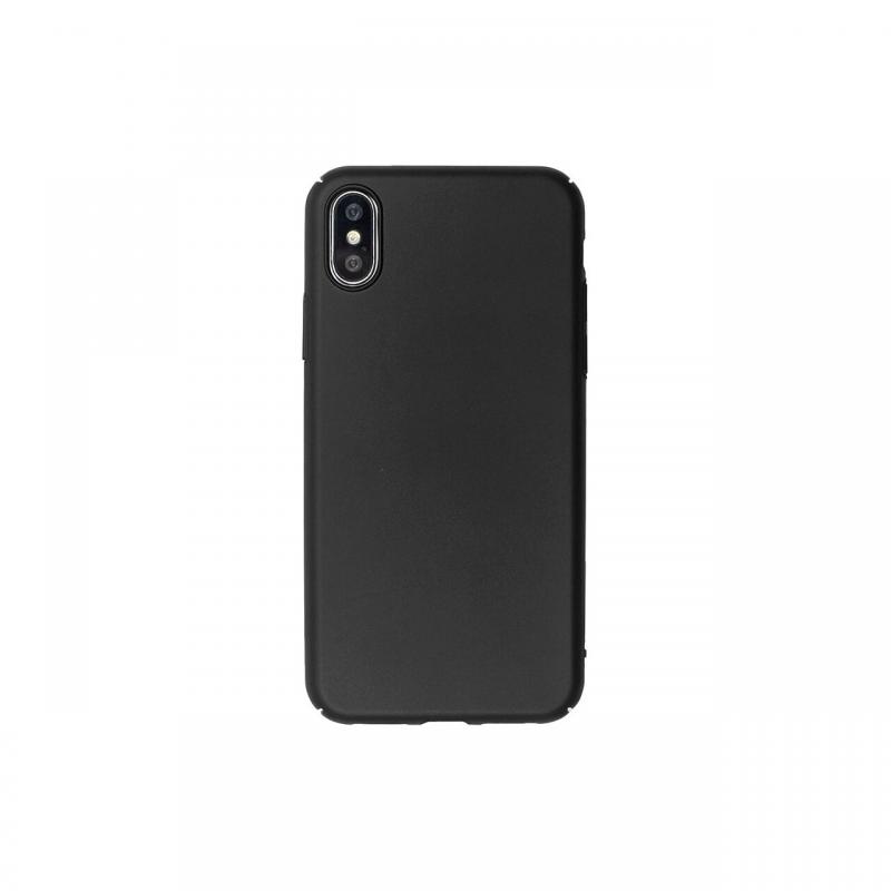 Carcasa iPhone XS / X Just Must Uvo Black (material fin la atingere, slim fit)