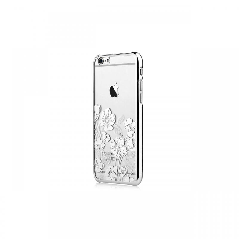 Carcasa iPhone 6/6S Devia Crystal Rococo Silver (Cristale Swarovski, electroplacat)