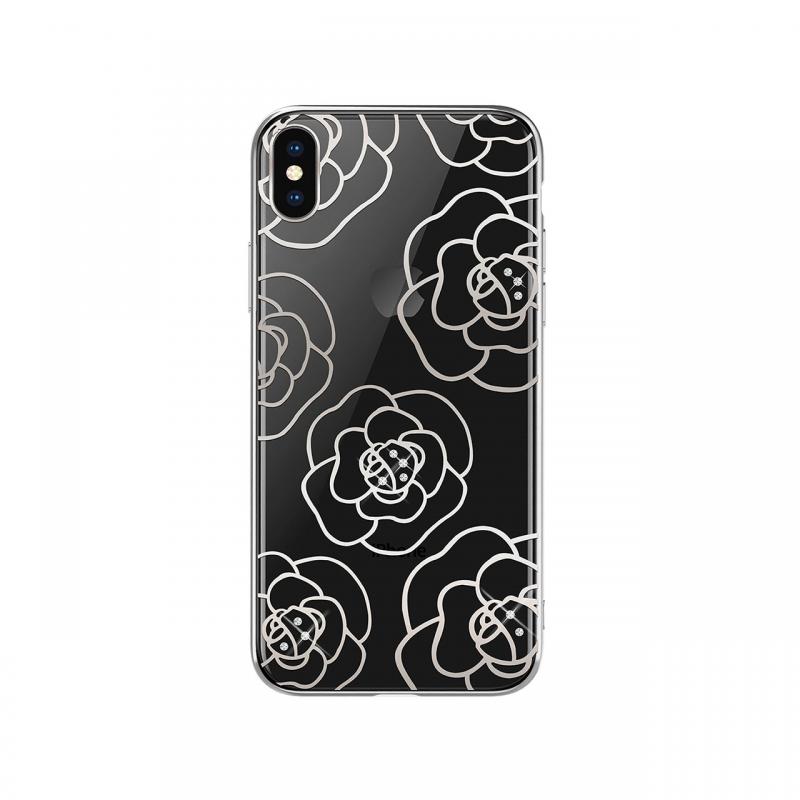 Carcasa iPhone XS / X Devia Camellia Silver