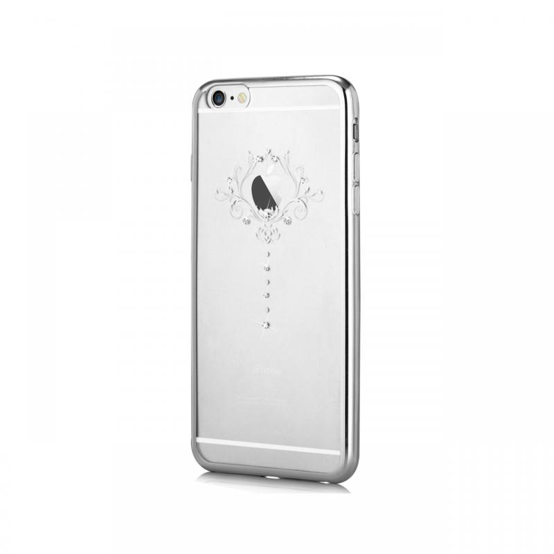 Husa iPhone 6 Plus Devia Silicon Iris Silver (Cristale Swarovski®)