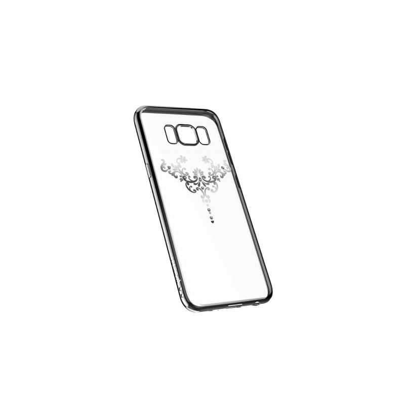 Husa Samsung Galaxy S8 Plus G955 Devia Silicon Iris Silver (Cristale Swarovski®)