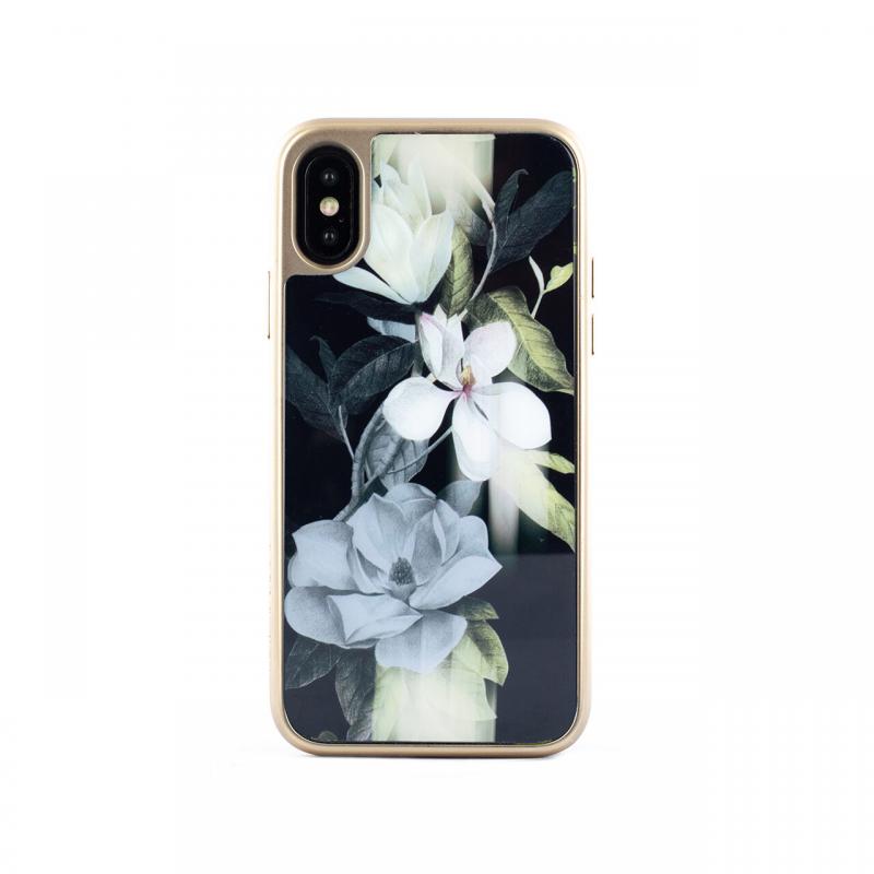 Husa de protectie Ted Baker Glass Inlay pentru Apple iPhone XS / X, Opal