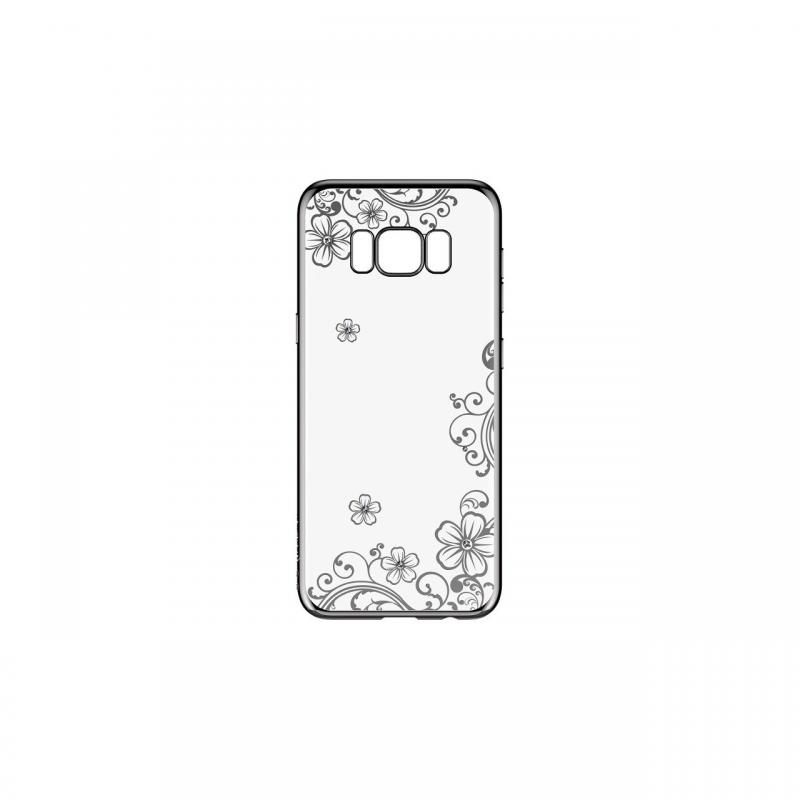 Husa Samsung Galaxy S8 Plus G955 Devia Silicon Joyous Silver (Cristale Swarovski®, electroplacat)