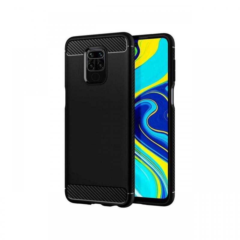 Husa Xiaomi Redmi Note 9 Lemontti Carbon Negru