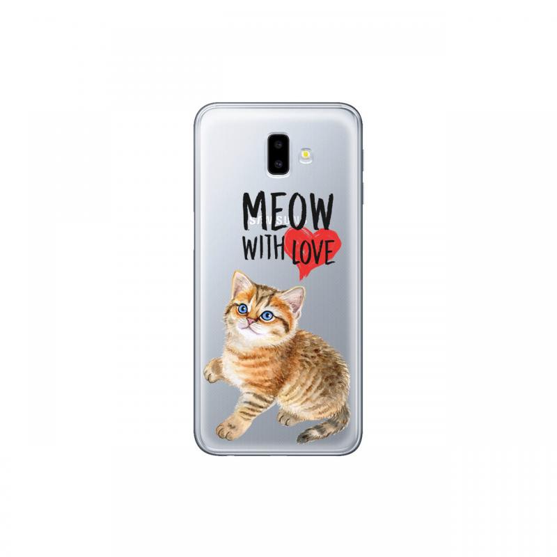 Husa Samsung Galaxy J6 Plus Lemontti Silicon Art Meow With Love