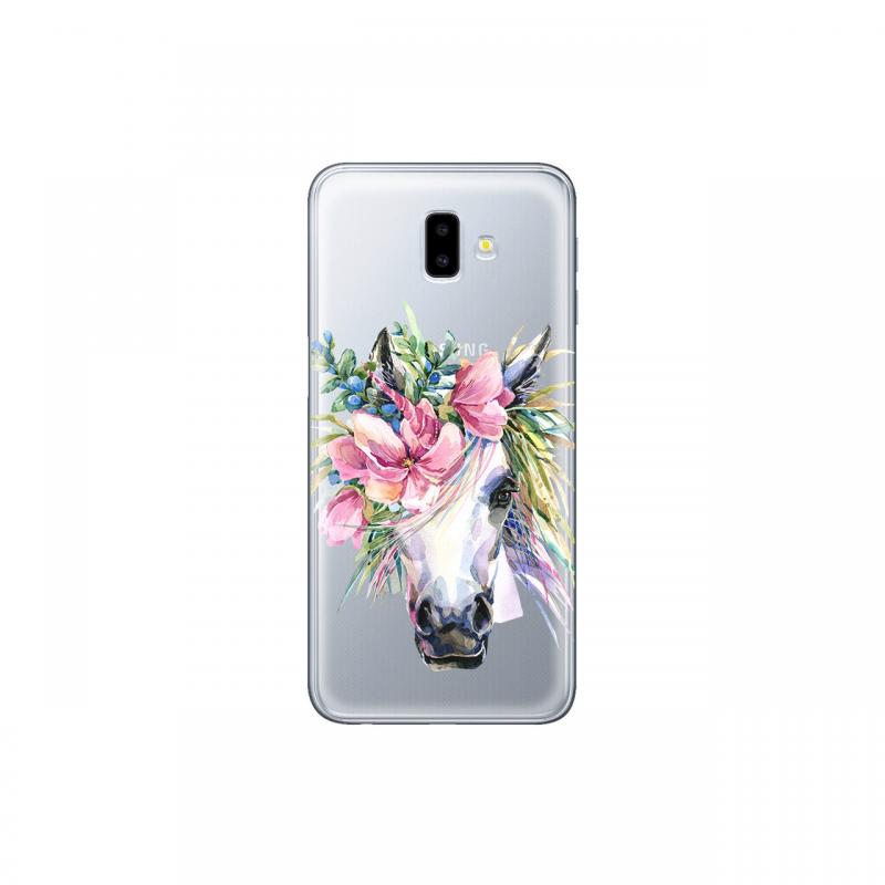 Husa Samsung Galaxy J6 Plus Lemontti Silicon Art Watercolor Unicorn