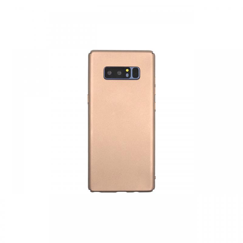 Carcasa Samsung Galaxy Note 8 Just Must Uvo Gold (material fin la atingere, slim fit)