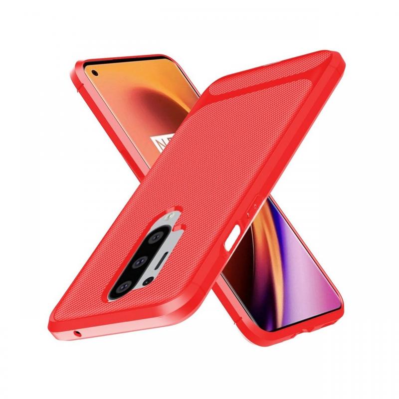 Husa OnePlus 8 Pro Enkay Carbon Fiber Red