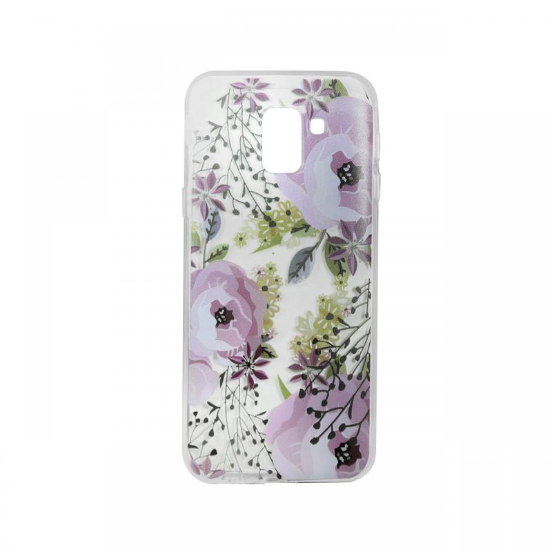 Husa Samsung Galaxy J6 (2018) Lemontti Silicon Art Flowers