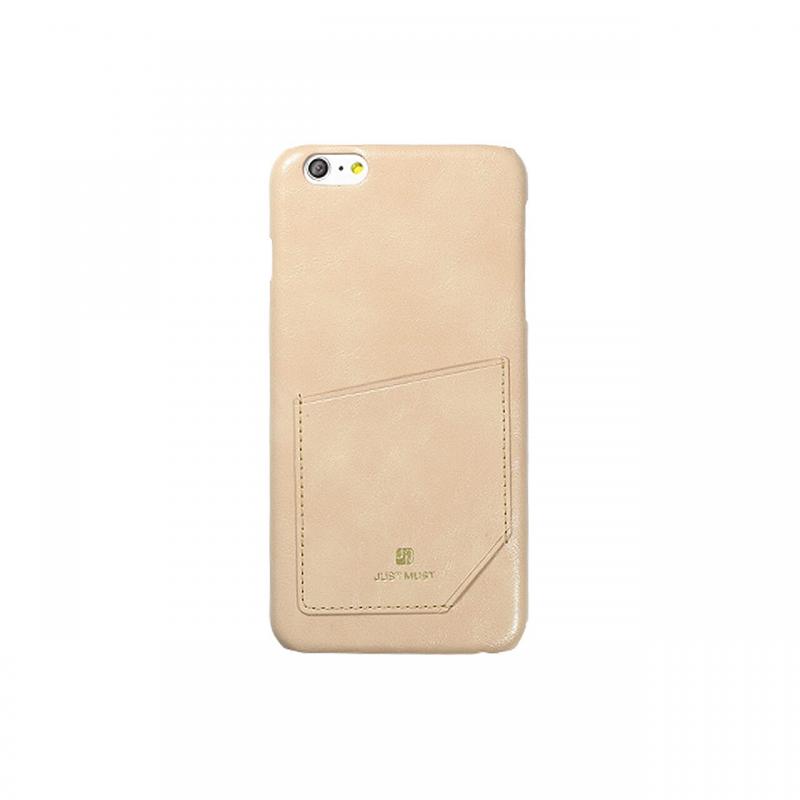 Carcasa iPhone 6/6S Just Must Chic Beige (cu buzunar)