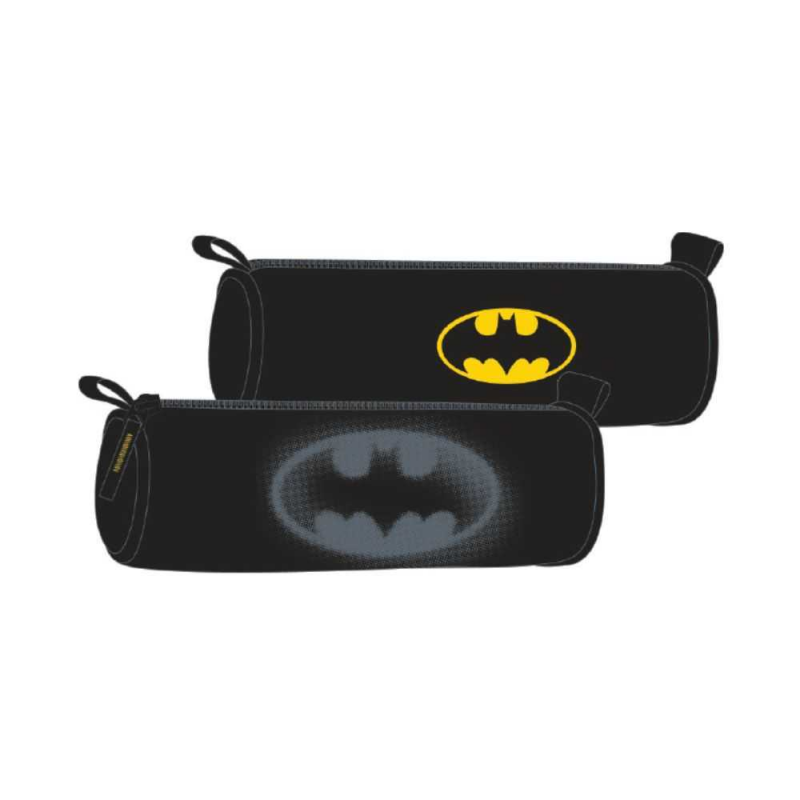 Penar Tip Etui Tubular pentru Baieti, Model Batman, Culoare Negru