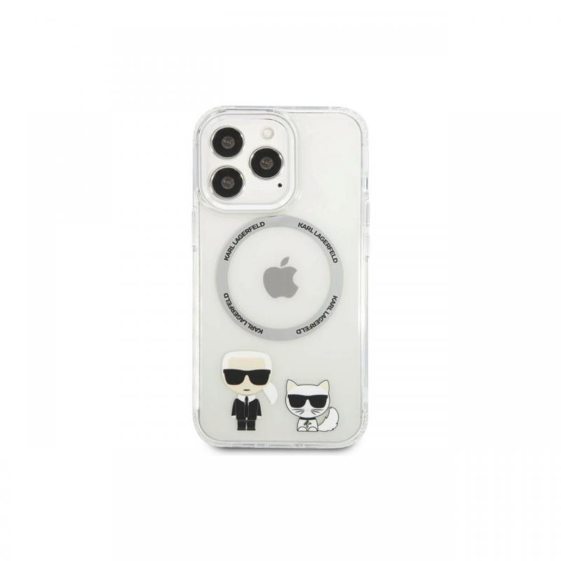 Husa Magsafe iPhone 13 Pro Karl Lagerfeld Karl & Choupette Transparent