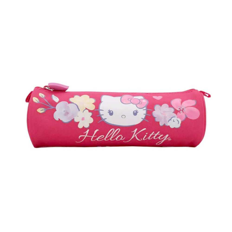 Penar Tip Etui Tubular pentru Fete, Model Hello Kitty, Culoare Roz