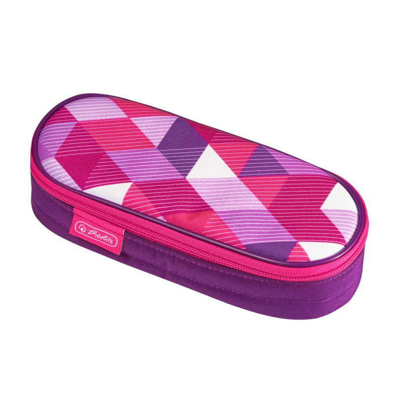 Necessaire Oval Motiv Pink Cubes