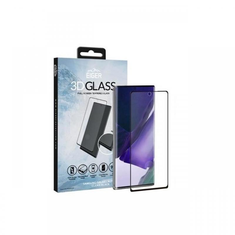 Folie Samsung Galaxy Note 20 Eiger Sticla 3D Edge to Edge Clear Black