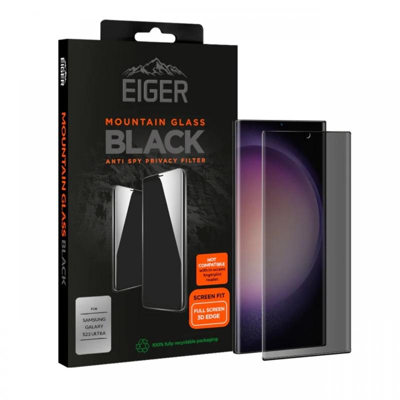 Eiger Folie Sticla 3D Privacy Mountain Glass Samsung Galaxy S23 Ultra Black