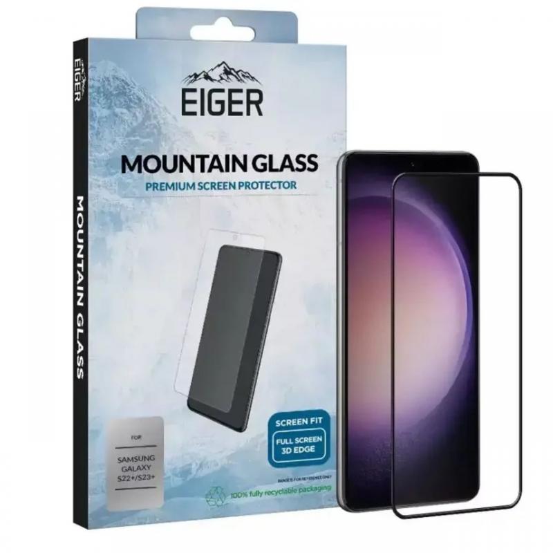 Eiger Folie Sticla 3D Mountain Glass Samsung Galaxy S23 Plus Clear