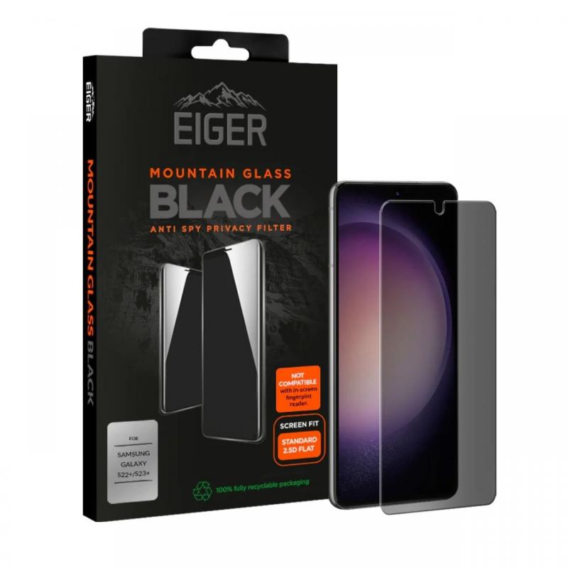 Eiger Folie Sticla Mountain Glass Privacy Samsung Galaxy S23 Plus Black