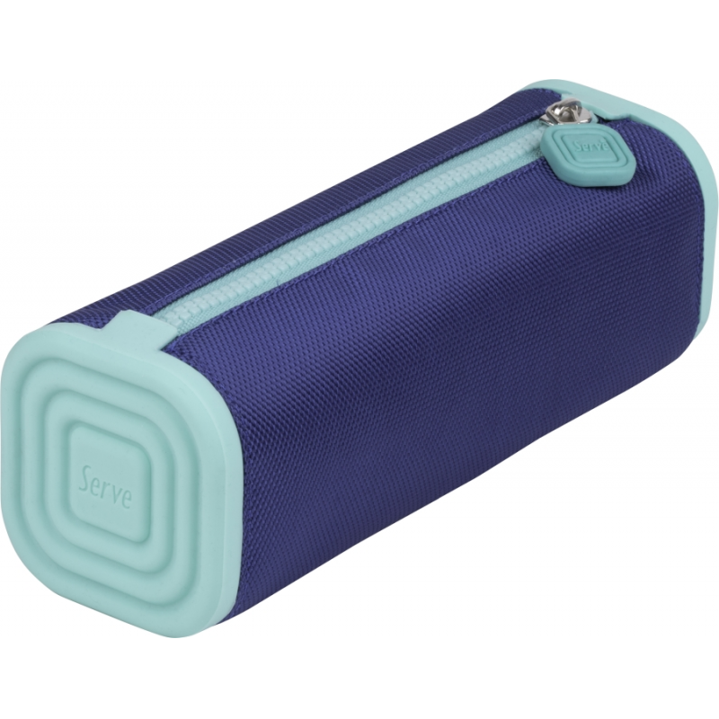 Necessaire Patrat Serve Prismo Silicon/poliester Bleumarin/azuriu Blister