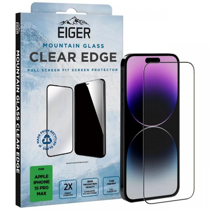 Eiger Folie Sticla 3D Mountain Glass iPhone 15 Pro Max Clear