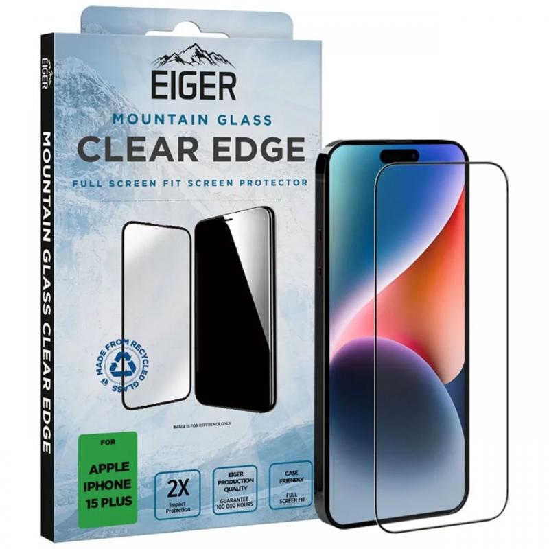 Eiger Folie Sticla 3D Mountain Glass iPhone 15 Plus / 14 Pro Max Clear