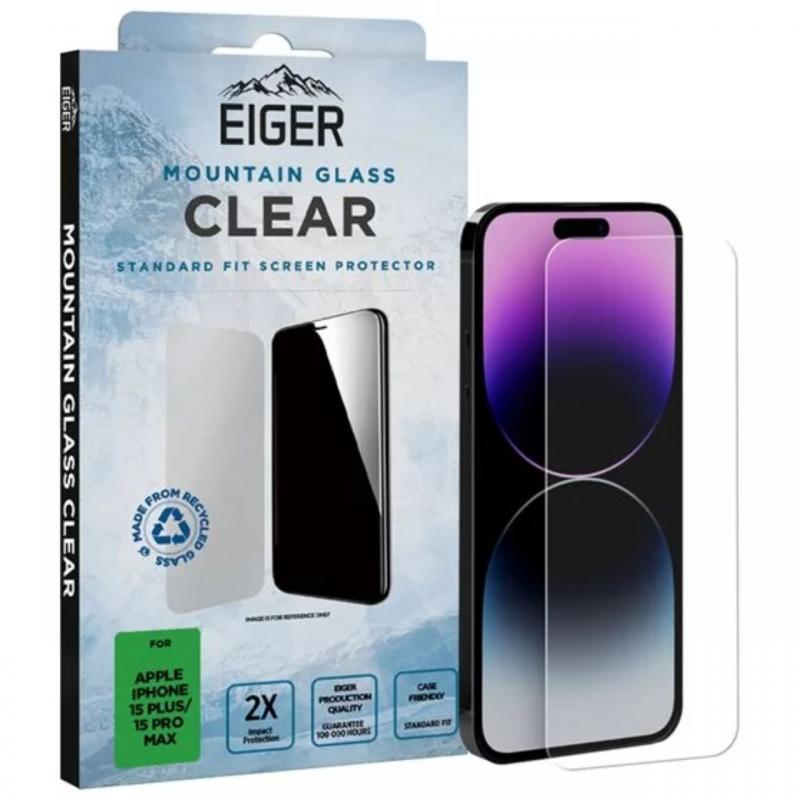 Eiger Folie Sticla Mountain Glass iPhone 15 Plus / 15 Pro Max Clear