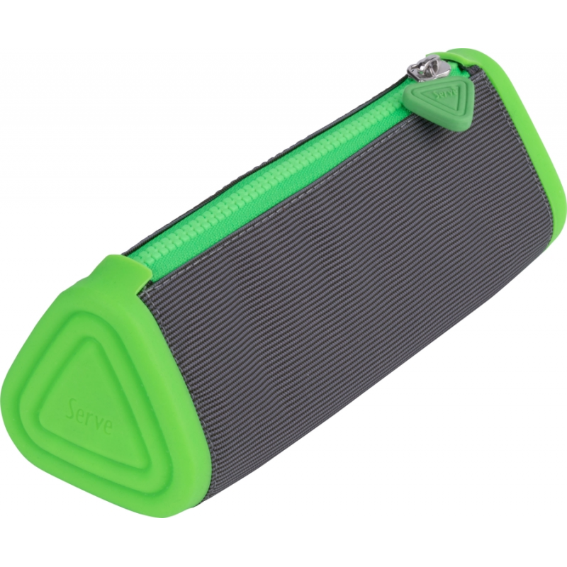 Necessaire Triunghiular Serve Prismo Silicon/poliester Gri/verde Blister