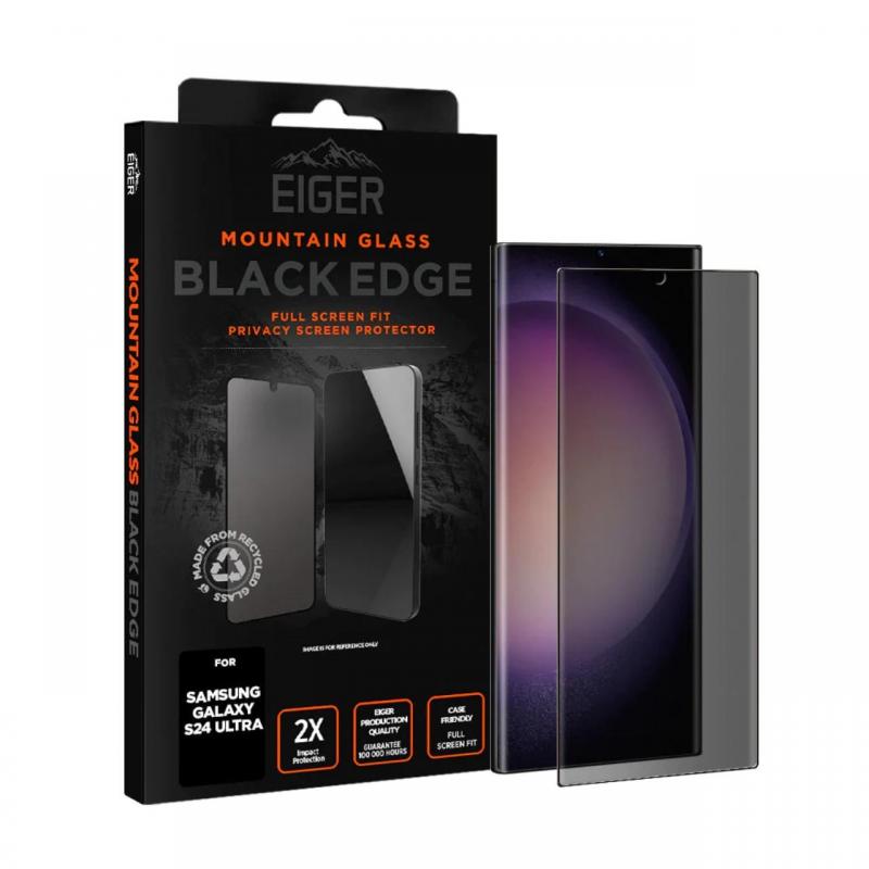 Eiger Folie Sticla 3D Privacy Mountain Glass Samsung Galaxy S24 Ultra Black