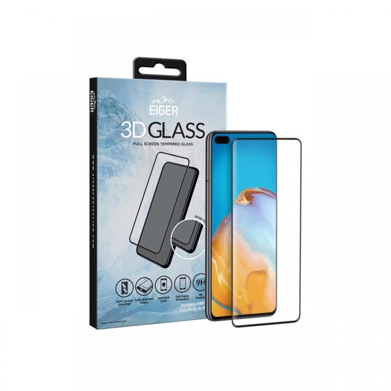 Folie Huawei P40 Eiger Sticla 3D Edge to Edge Clear Black