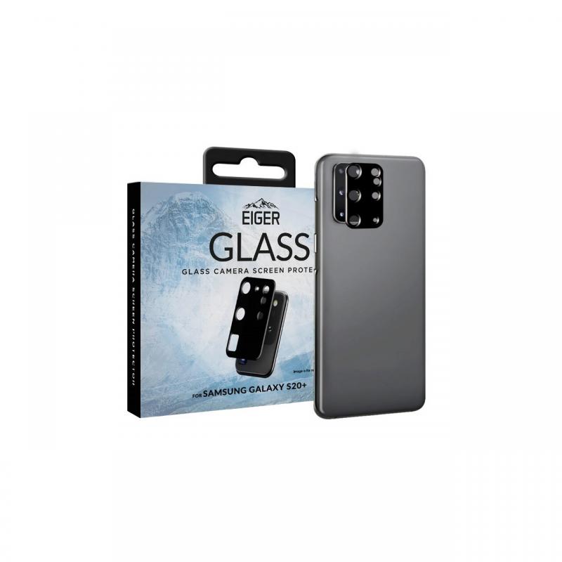 Folie de Sticla Camera Samsung Galaxy S20 Plus Eiger Glass Clear Black