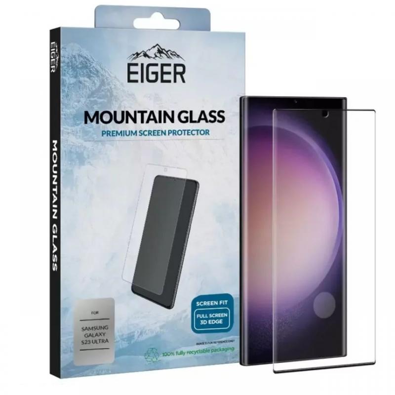 Eiger Folie Sticla 3D Mountain Glass Samsung Galaxy S23 Ultra Clear