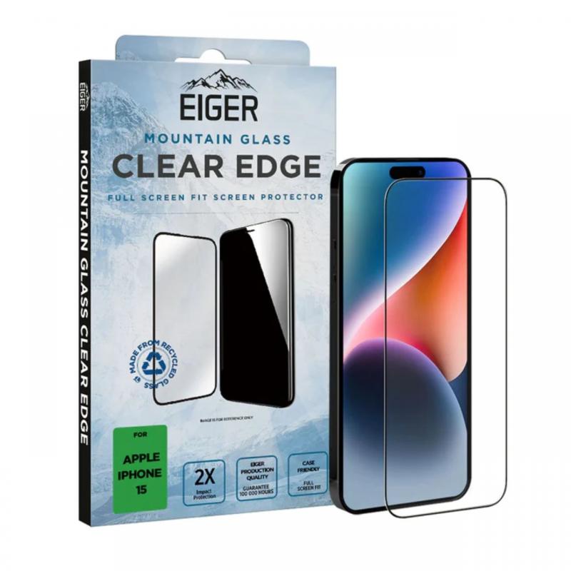 Eiger Folie Sticla 3D Mountain Glass iPhone 15 Clear