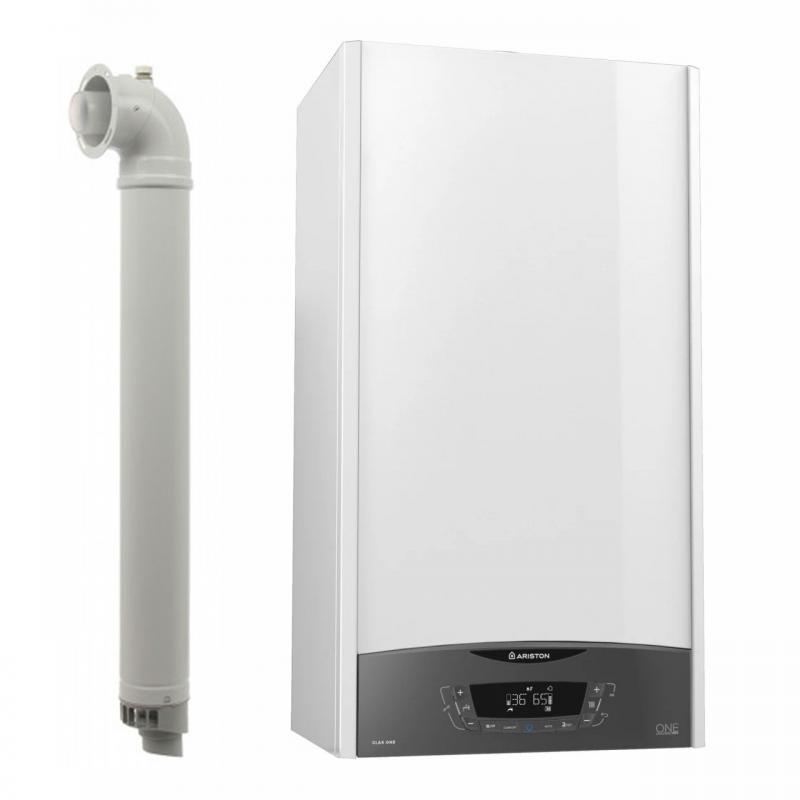 Centrala termica pe gaz/GPL in condensare Ariston Clas One WIFI 30 kW, incalzire si ACM, Kit evacuare inclus