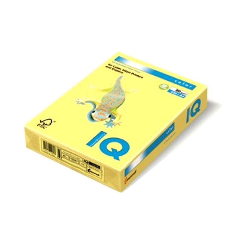 Hartie IQ Color Pastel A4, 80g/mp, 500 coli/top, yellow, Mondi