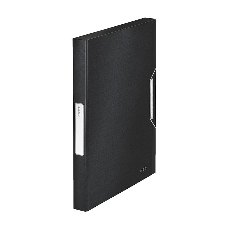 Mapa A4 30 mm 250 coli Jumbo Style Leitz negru-satin