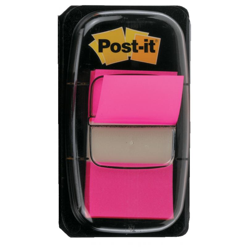 Index Clasic autoadeziv Post-It® 3M roz neon