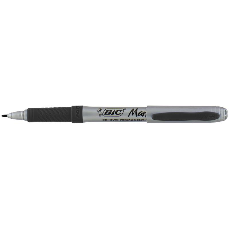 Marker 0.7 mm CD cu grip Marking Bic negru