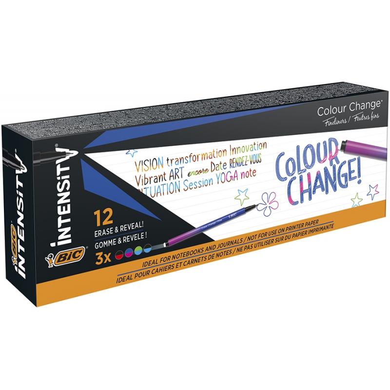 Fineliner Intensity Color Change 12 buc/set Bic