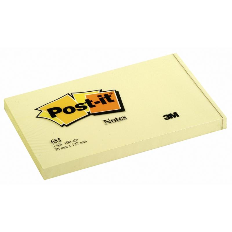 Notite adezive galbene Post-It® 127 mm x 76 mm 3M