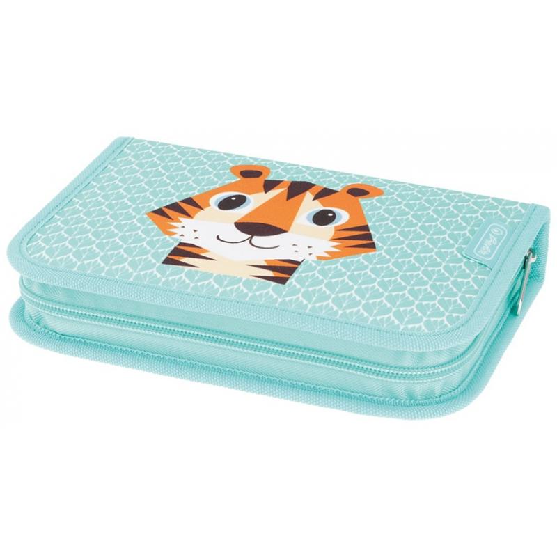 Penar echipat 31 piese, cu 2 clape, motiv Cute Animals Tiger, Herlitz