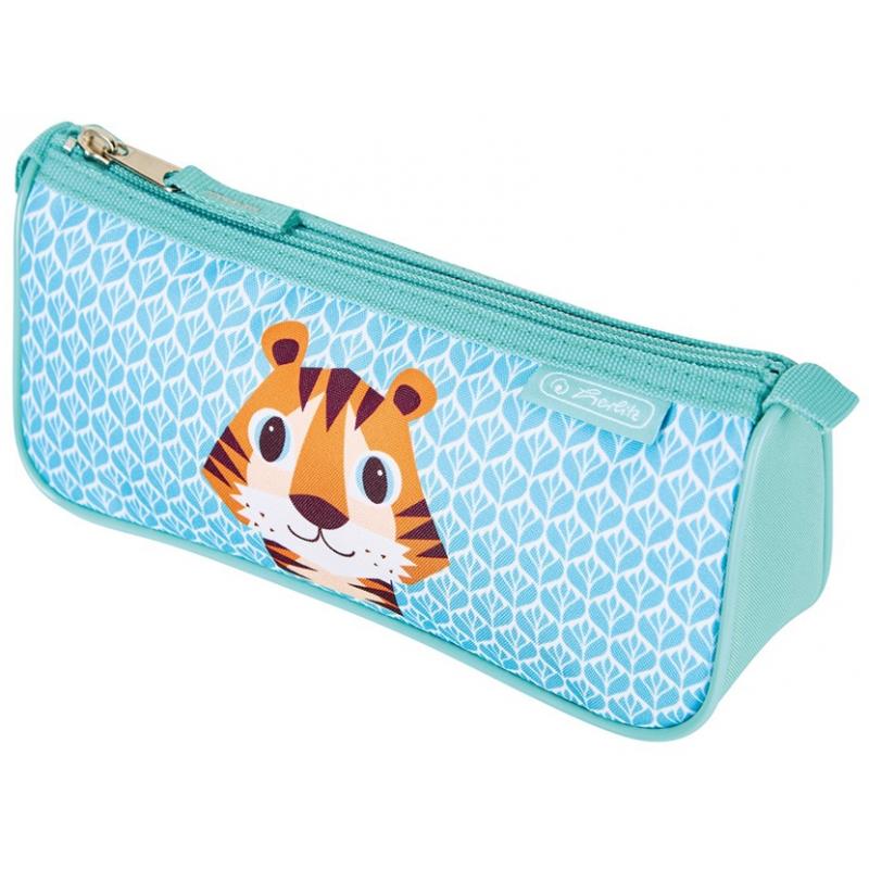 Penar tip etui triunghiular sport, Cute Animals Tiger, Herlitz