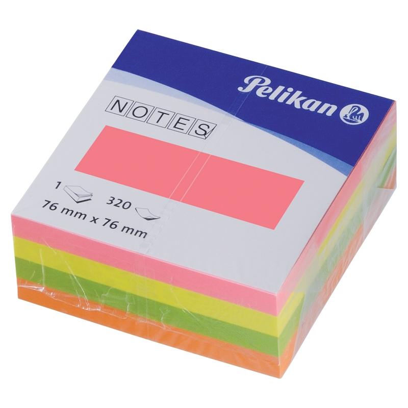 Notite adezive culori neon 76 mm  x 76 mm 320 file/cub Pelikan