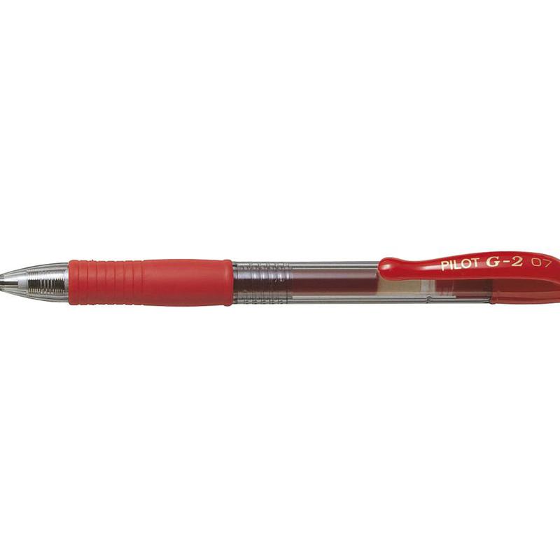 Roller retractabil cu gel G-2, 0.7 mm, rosu Pilot