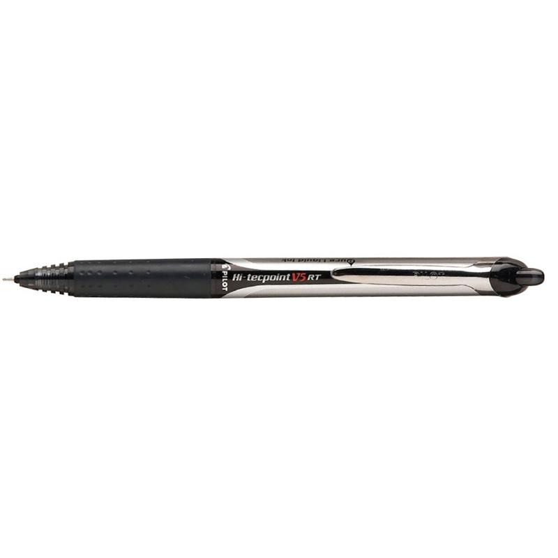 Roller retractabil Hi-Tecpoint V5 RT 0.5 mm Pilot negru