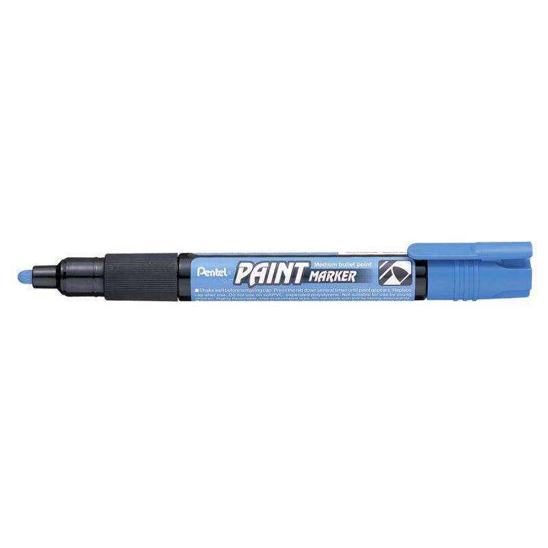 Marker permanent cu vopsea 4 mm Pentel albastru deschis