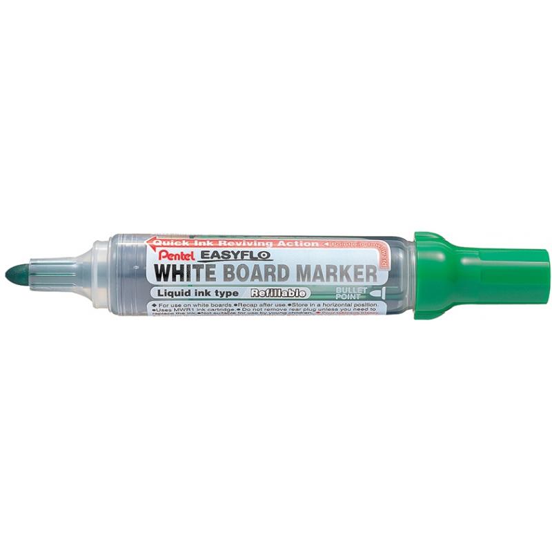 Marker whiteboard EasyFlo, 6 mm, Pentel verde