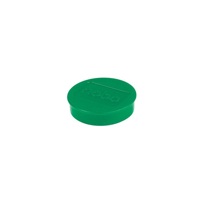 Magneti pentru table, diametru 38 mm, sustin 20 coli, 10 buc/set, verde NOBO