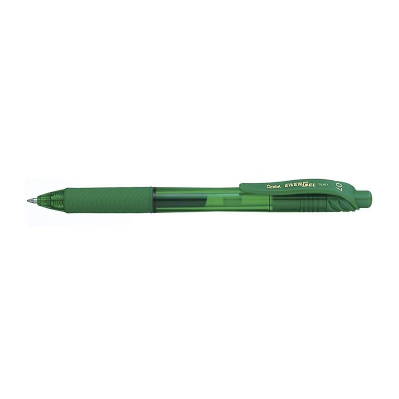 Roller cu mecanism EnerGel X 0.7 mm Pentel verde